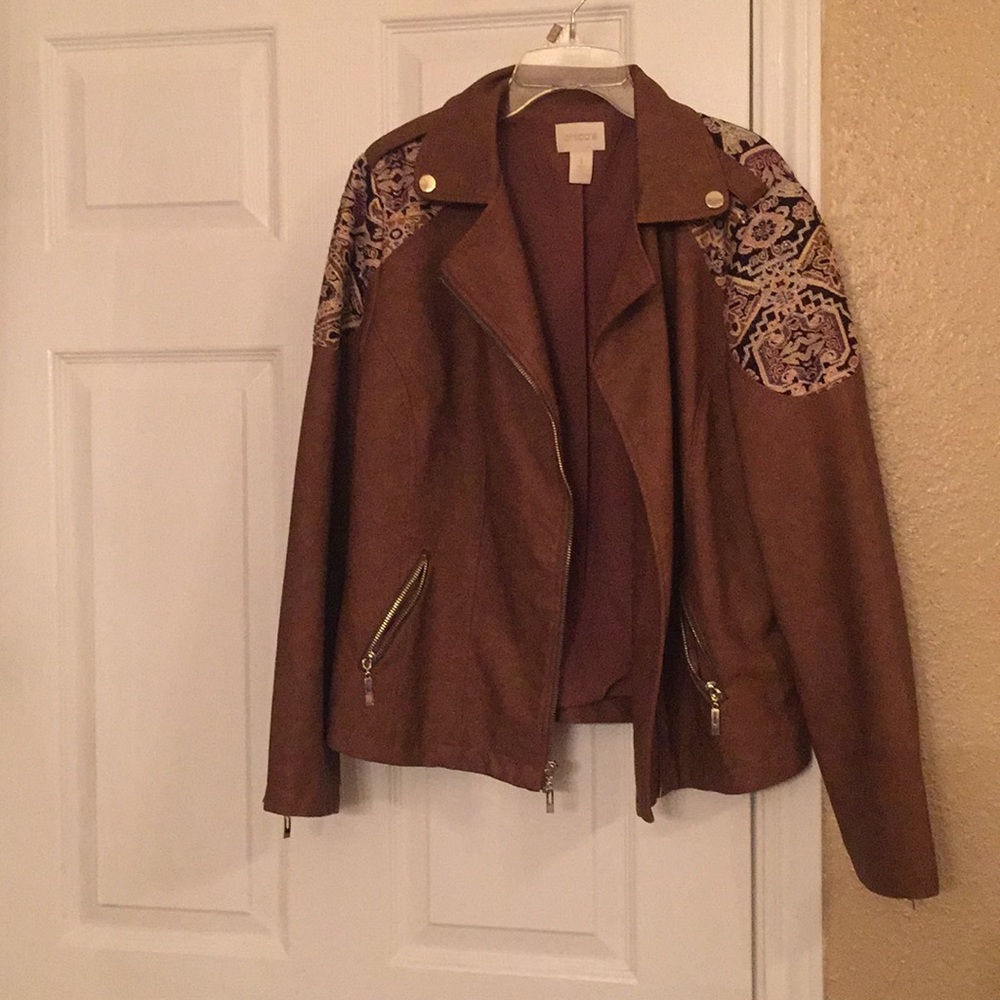 Chico’s tan jacket size 1/Medium
